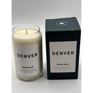 Homesick DENVER Scented Candle Hand Poured hemp Cedar Amber Musk 13.75 oz